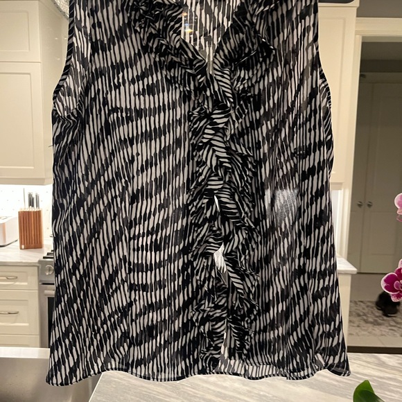 Anne Klein top black and white size xl - Picture 11 of 17